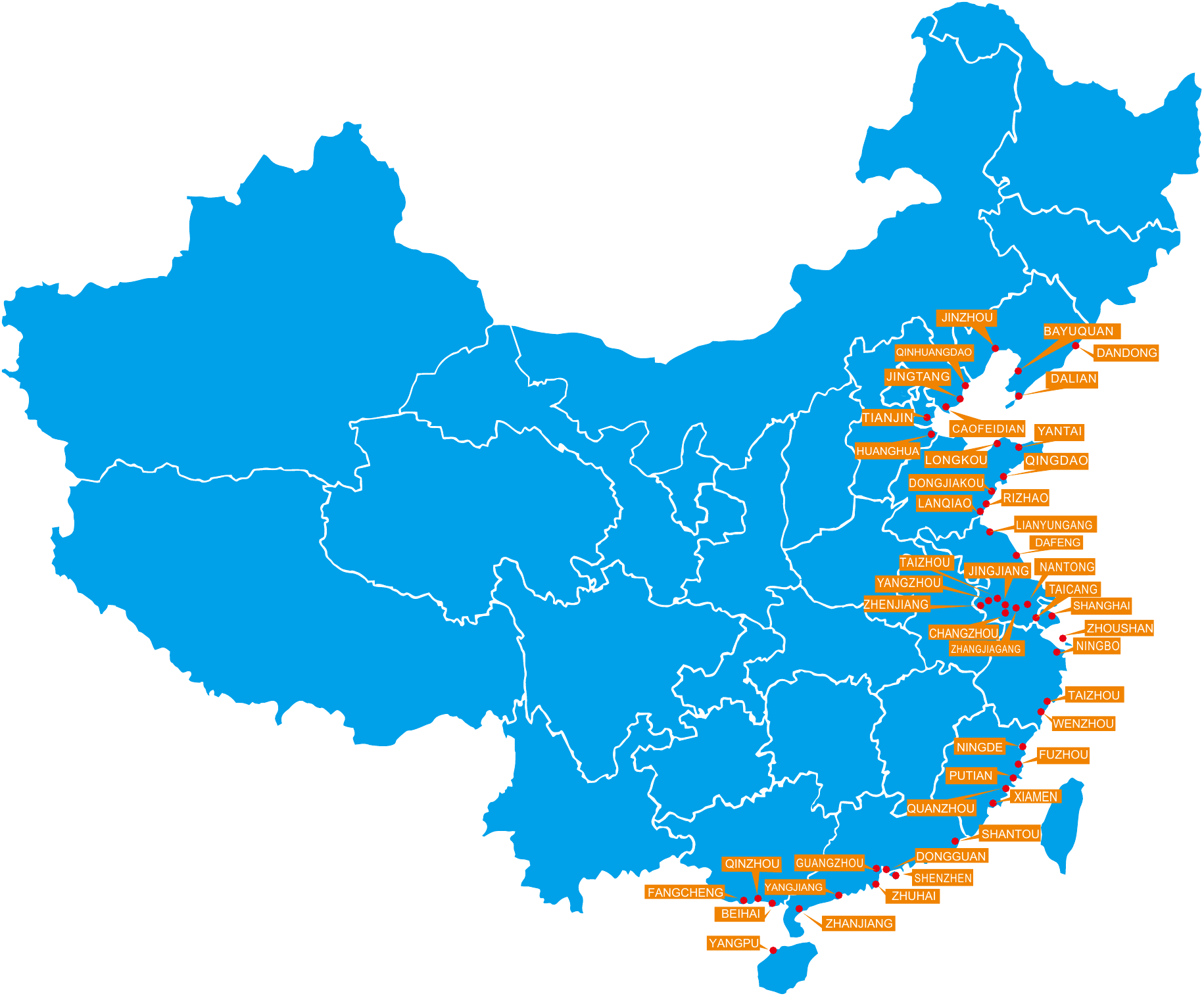 Port Distribution Map